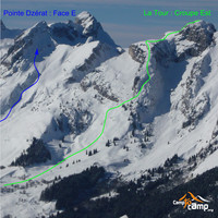 Topo : La Tour (Croupe E) et Pointe Dzérat (Face E)