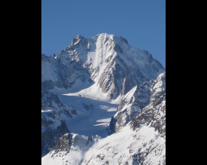 Aiguille d'Argentière, couloir Barbey, en montant au Six-Blanc