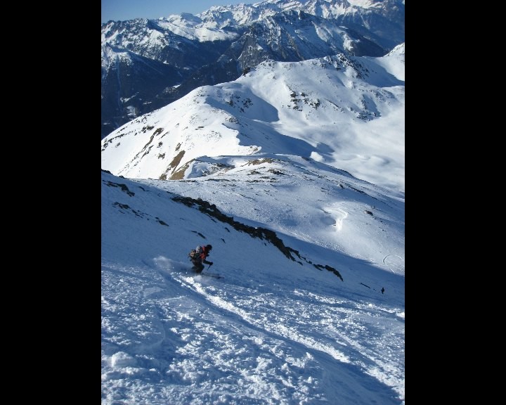 Descente arête NW du Rogneux