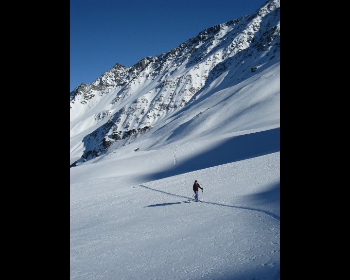 Dessous le col de Mille, versant N