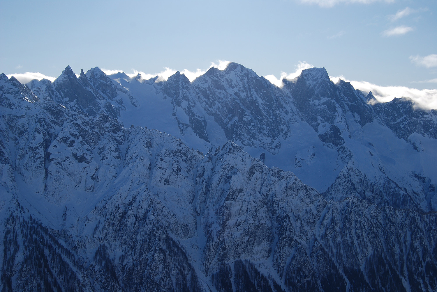 I giganti di granito visti dal Piz Cam 2634 m.