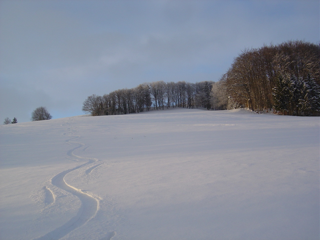 Descente du versant SE