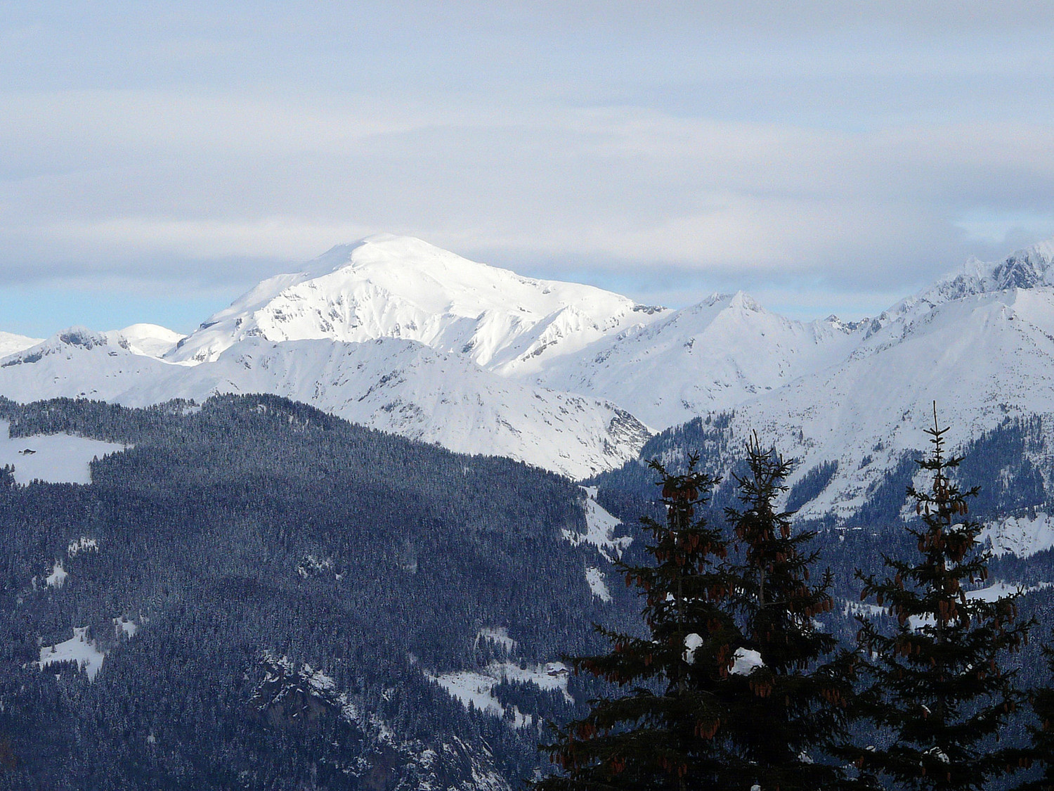 vue sur le Buet depuis la tête de Combaz
