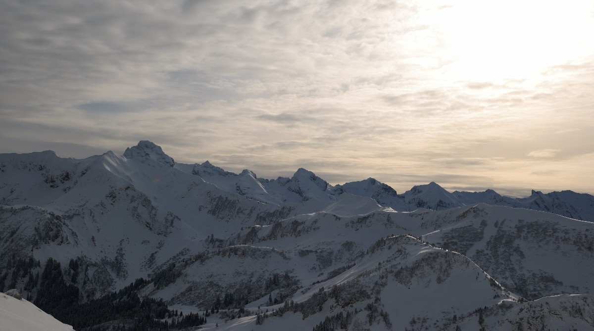Les Aravis vus de la combe de Balafrasse