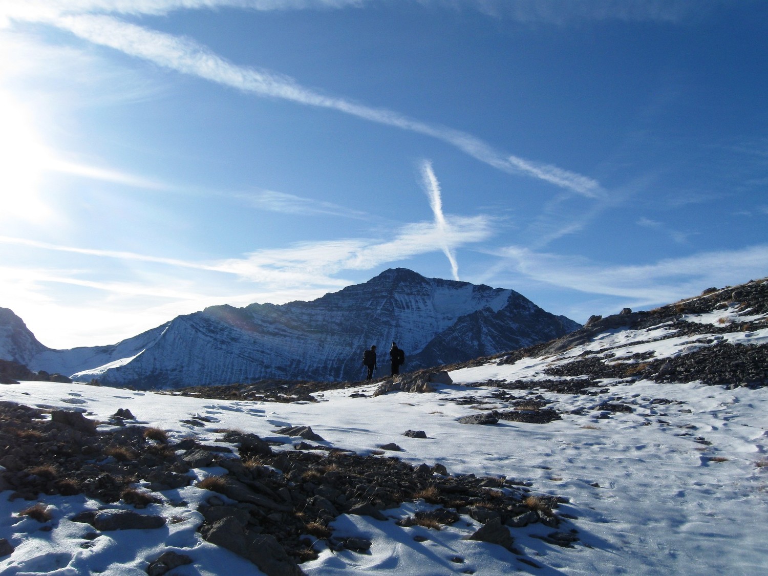 Col sous Roche Noire, face N de la Grande Casse au fond