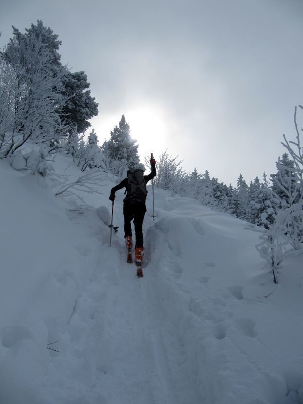 Montée par le GR