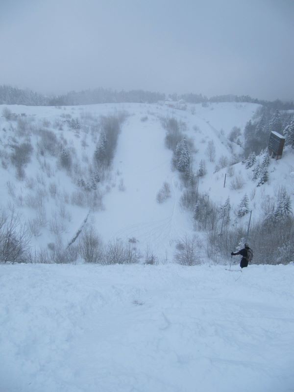 La piste du tremplin : comme sur tout l'itinéraire, pas de sous-couche !