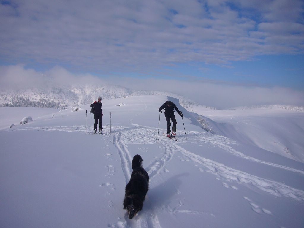 arête de chevry , les rochers de leschaux en fond