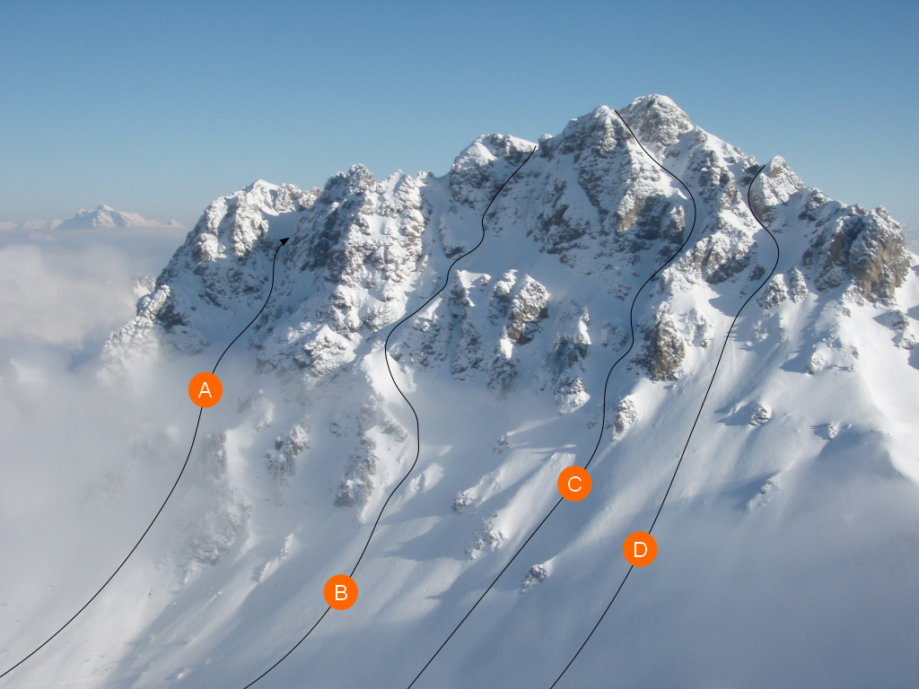 Chalune NW / Couloirs