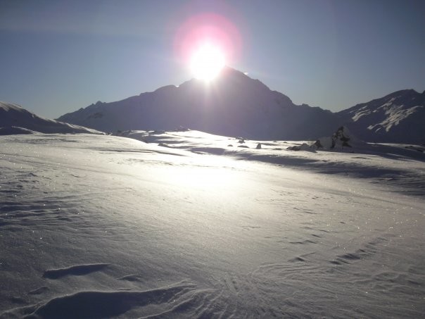 il sole cade nel Tambò