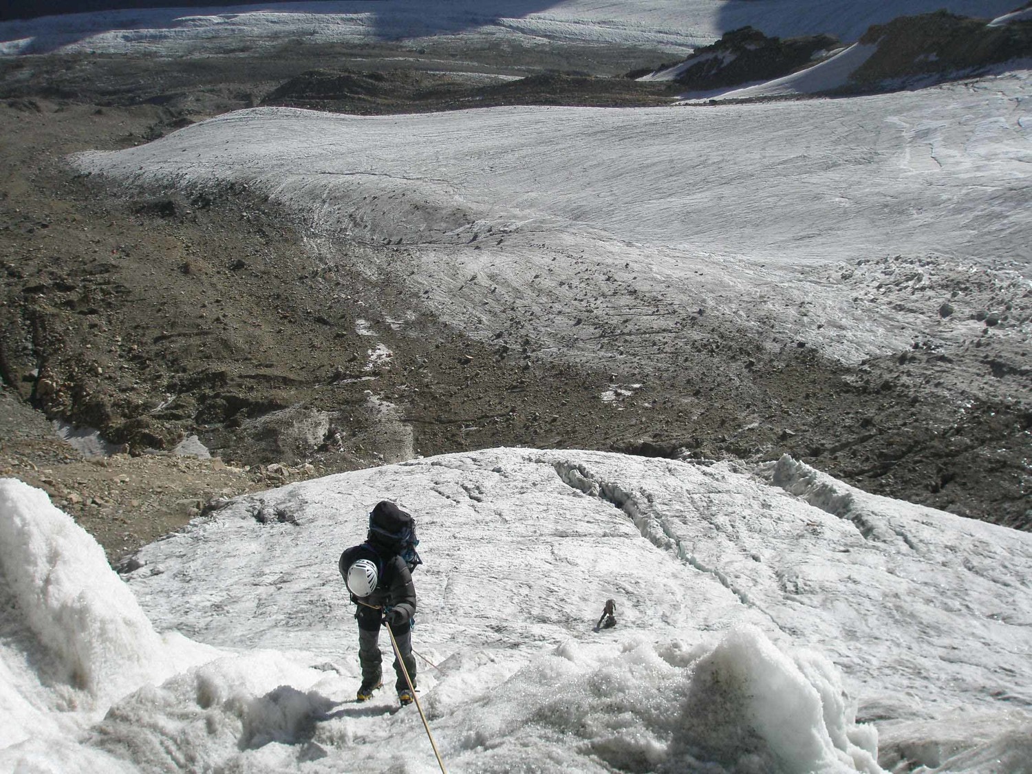 descente glacier suspendu