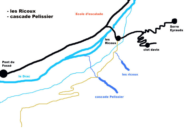 plan d'accès Pelissier - Ricoux