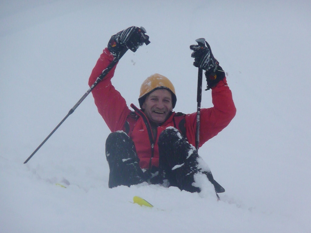 Pas facil de skier ds le jour blanc...