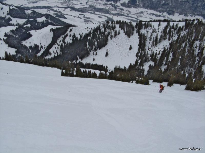 Descente dans le poudre .. si si !