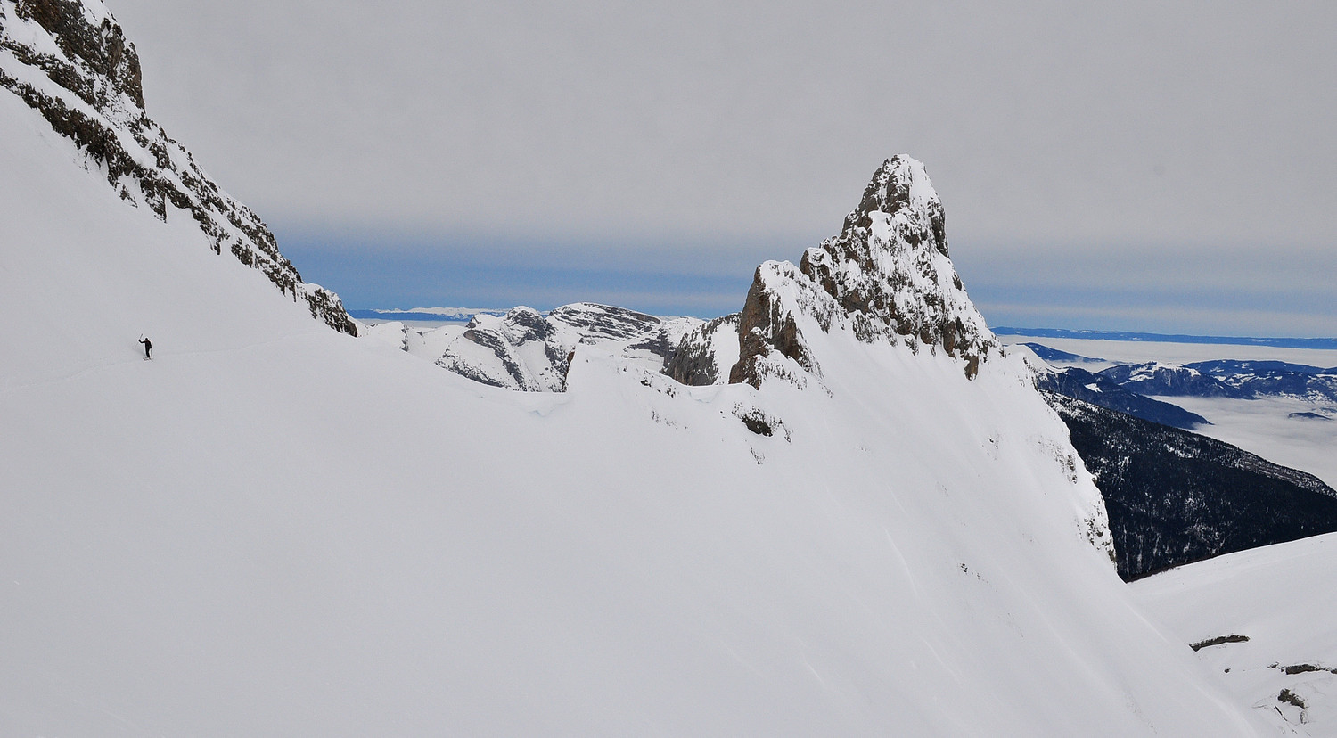 Traversée entre les deux cols aux Pointes Longues