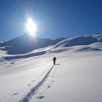Salita al Dosso Resaccio 2719 m  (con la cima sotto il sole).