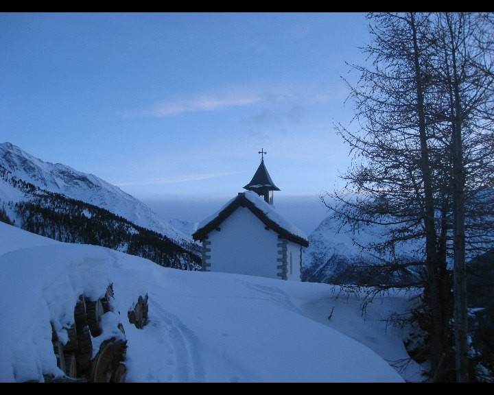 Chapelle de Heimischgartu le soir précédent