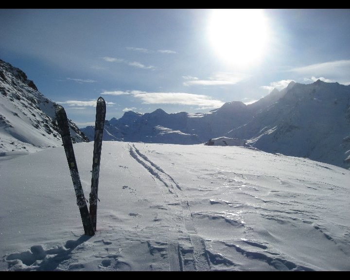 Du Sattel, vue sur les 4000 de Saas Fee