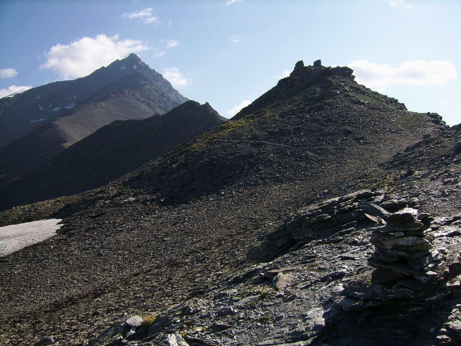 L'Aiguille de Scolette vue depuis le Col de Pelouse