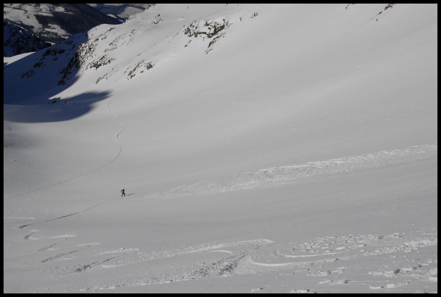 dans la combe sous le col du Loup