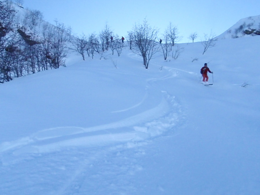 neve da favola in discesa