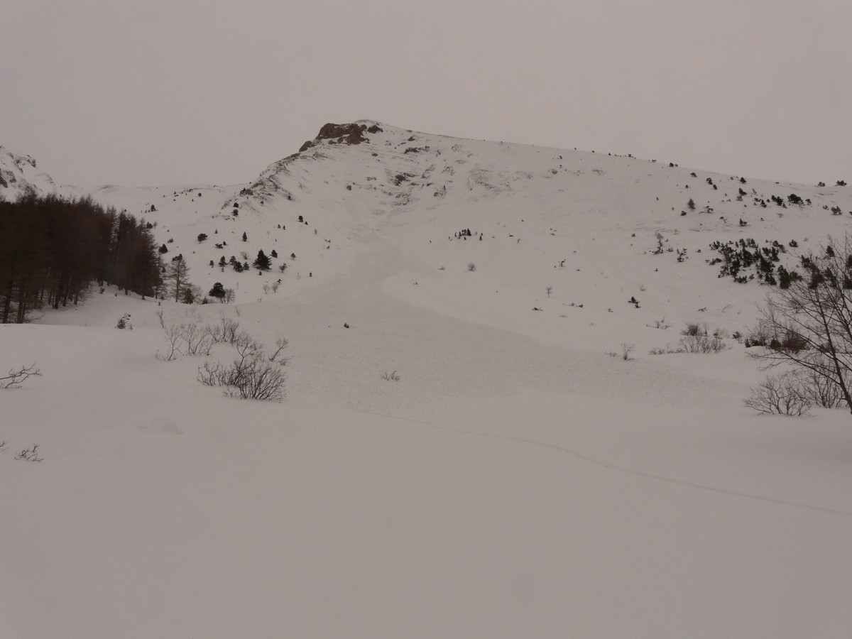 Coulée dans la face SW de Garnesier