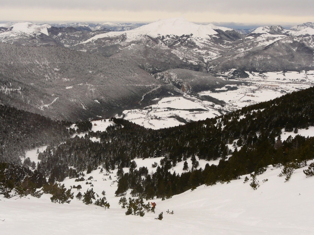 Face W de Chamousset vue depuis le sommet