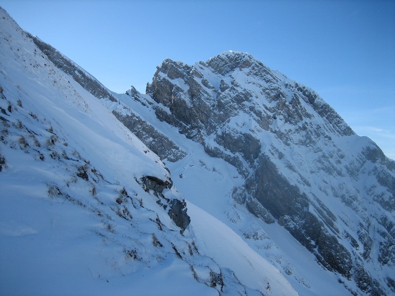 Couloir permettant de basculer de Grand Crêt dans Paccaly (col côté 2309m)