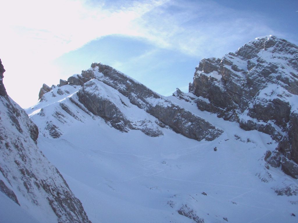Trou de la Mouche et couloir NE du Paré de Joux