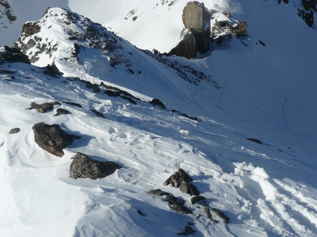 La selletta con la cresta verso il Piz Sarsuret