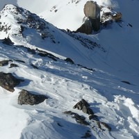 La selletta  con la cresta verso il Piz Sarsuret