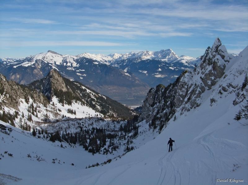 Descente dans le vallon d'Outanne