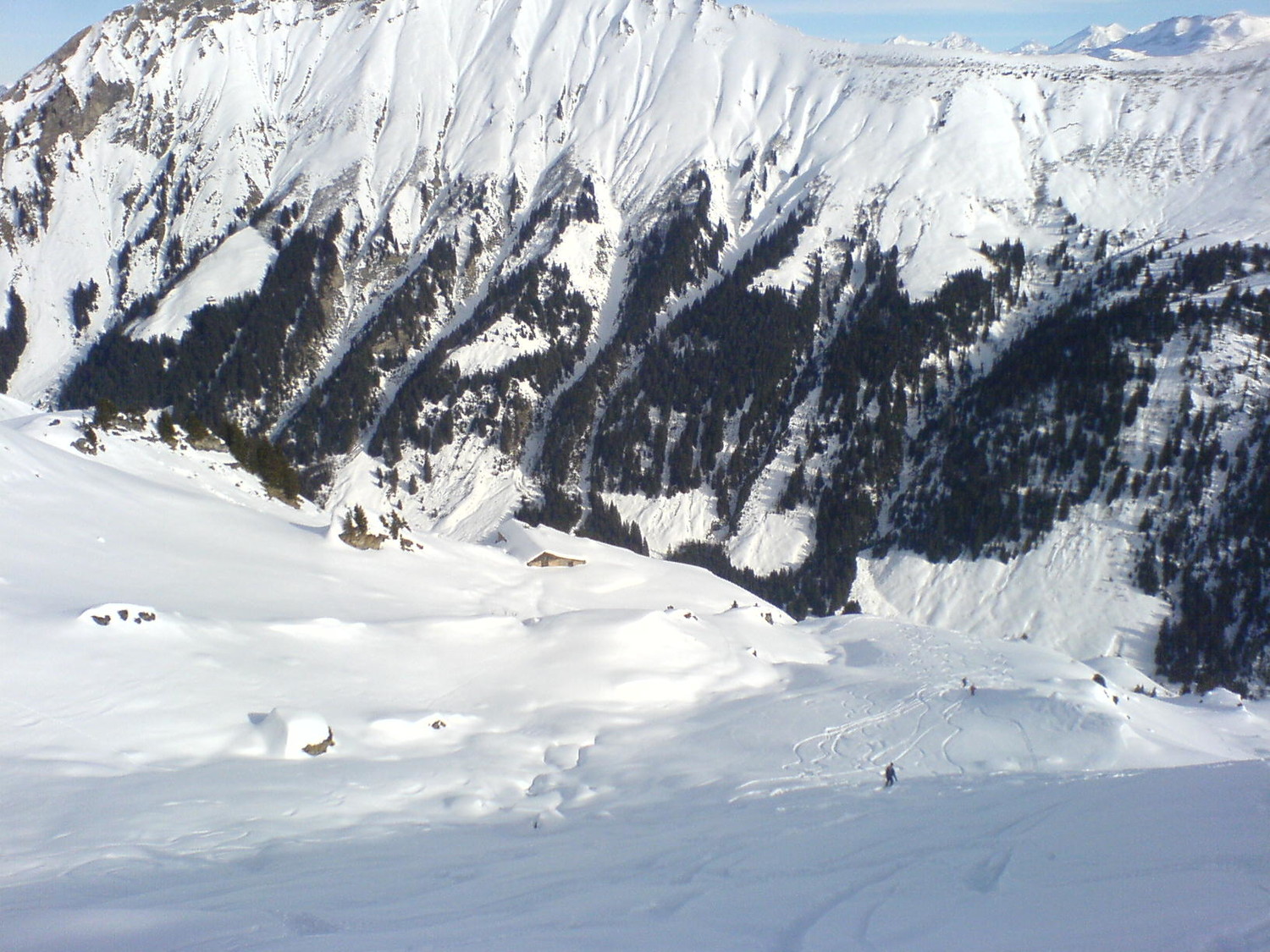 Descente dans la combe
