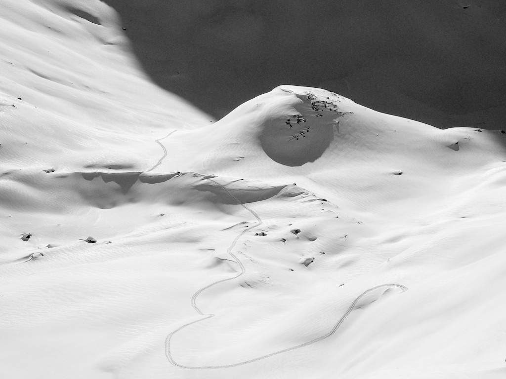 Trace dans le désert blanc...