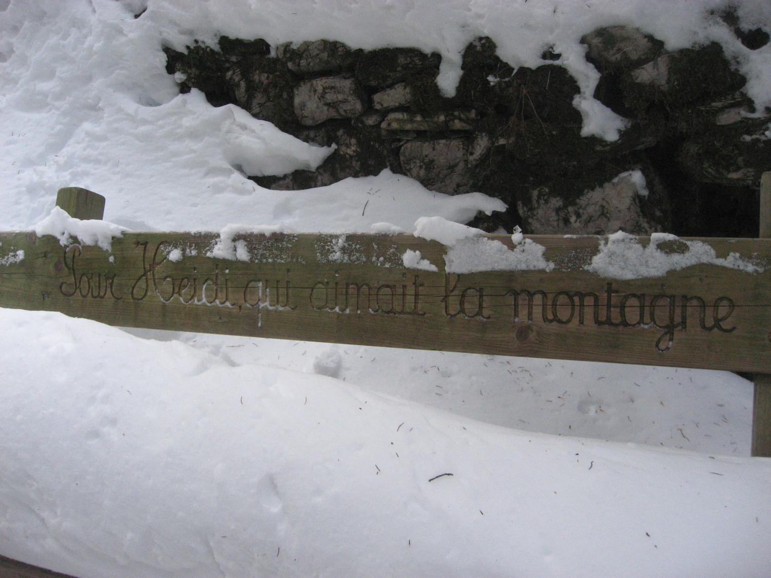 pour heidi qui aimait la montagne