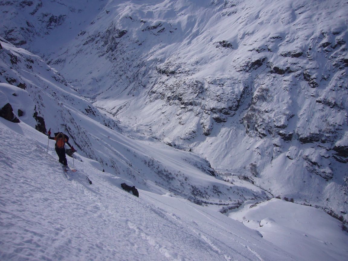 début du passage raide