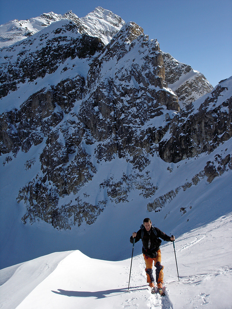 primo sole, dopo più di 1450 m di dislivello...