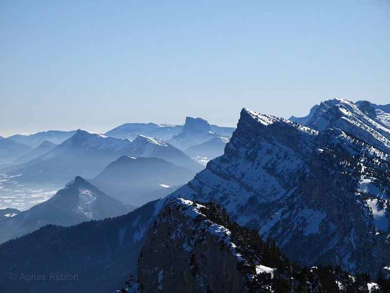 sur fond de Mont Aiguille