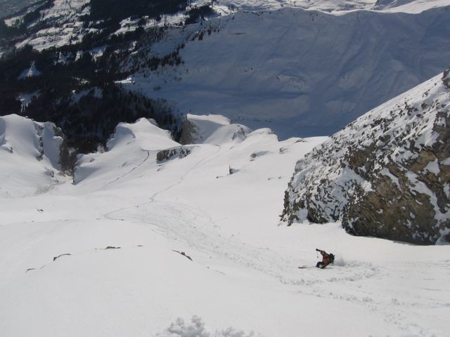 Bonne neige dans la descente