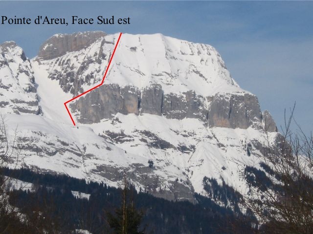 Pointe d'Areu, Face SE