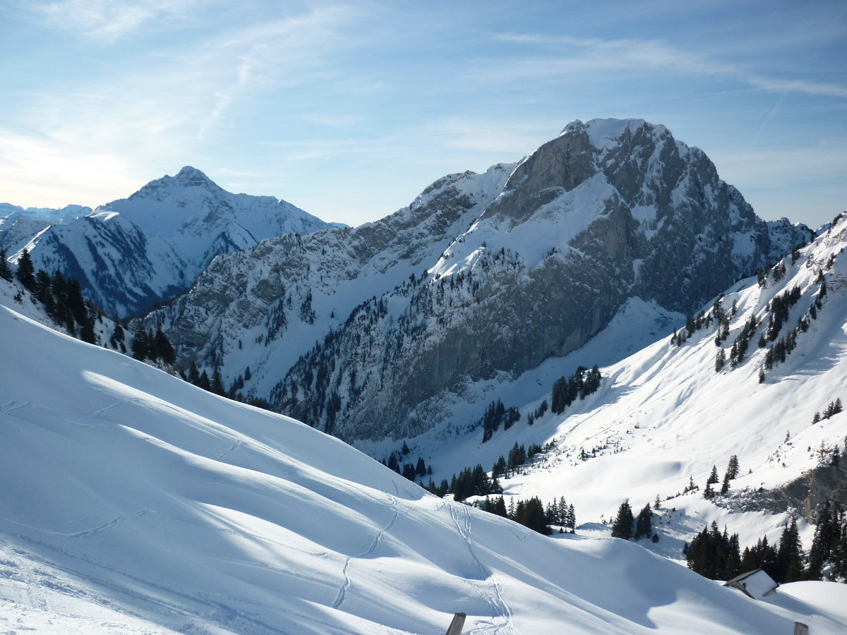 Au dessus des chalets de la combe au Trot