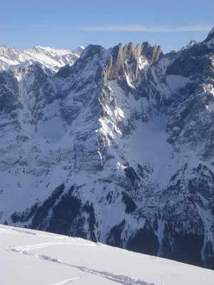 Sommet du Grindelgrat : les aiguillées acérées de l'Engelhörner