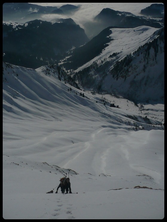 En montant à l'échapre