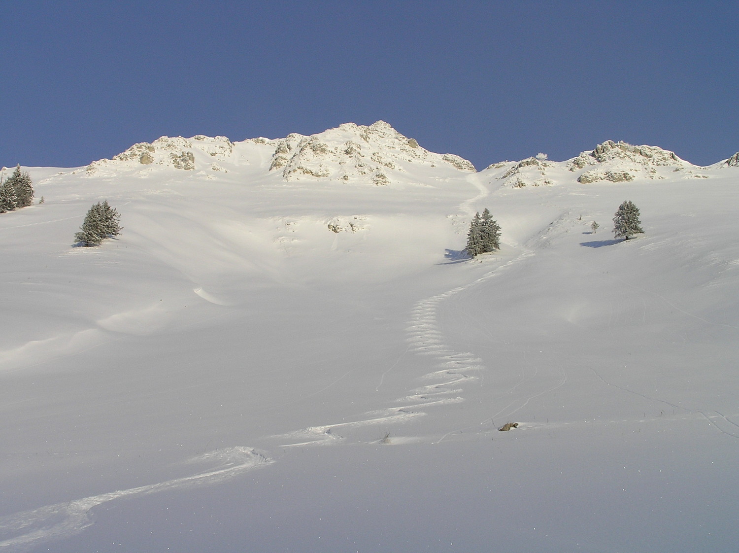 Excellentes conditions en pente Sud
