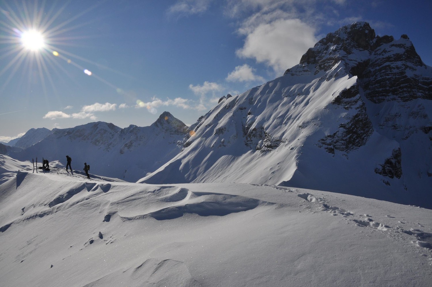 la pointe percée depuis le sommet