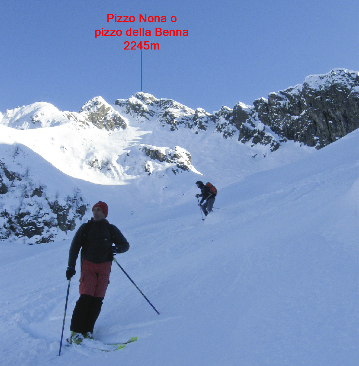 sui pendii sopra l'alpe drocaccia, si vde la parte finale