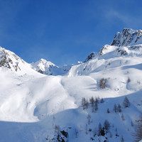 Tracce di discesa in Valle di Cuminello.