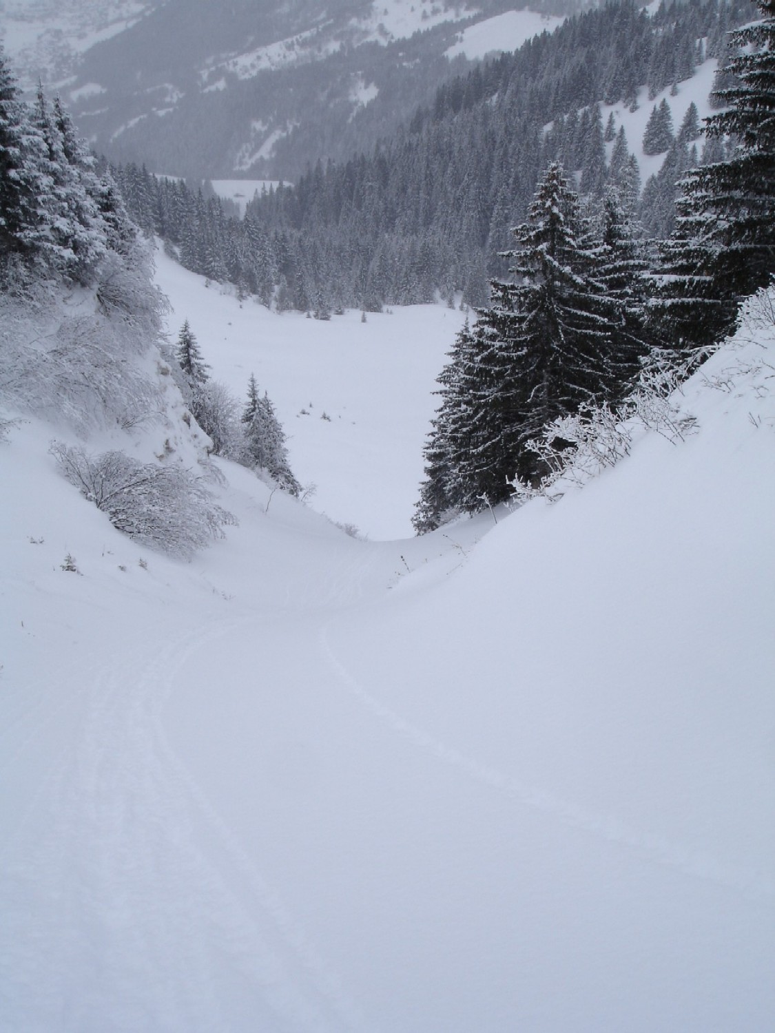Roc de Rianda, bas du couloir NW