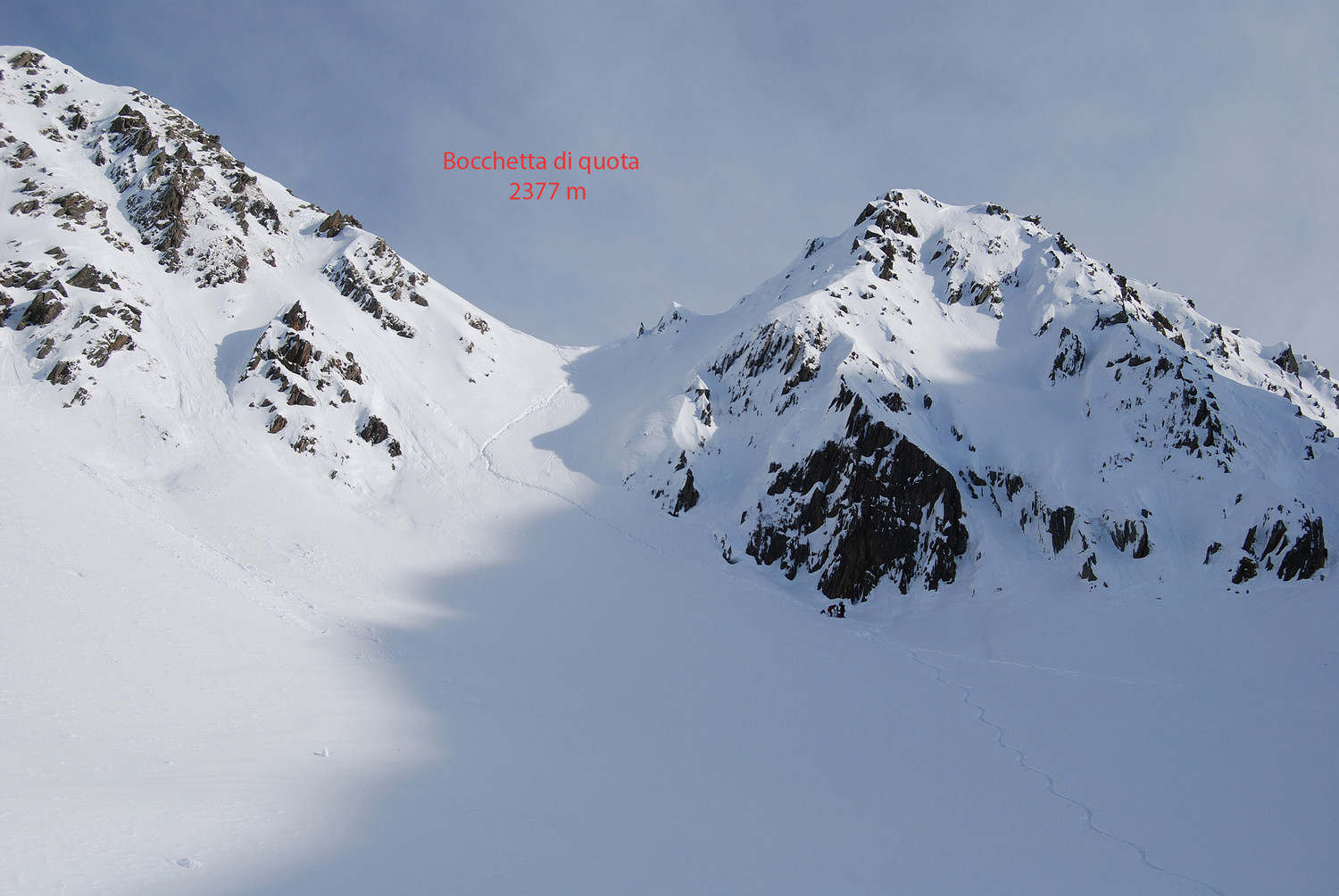 La bocchetta in cima alla Valle di Cuminello.