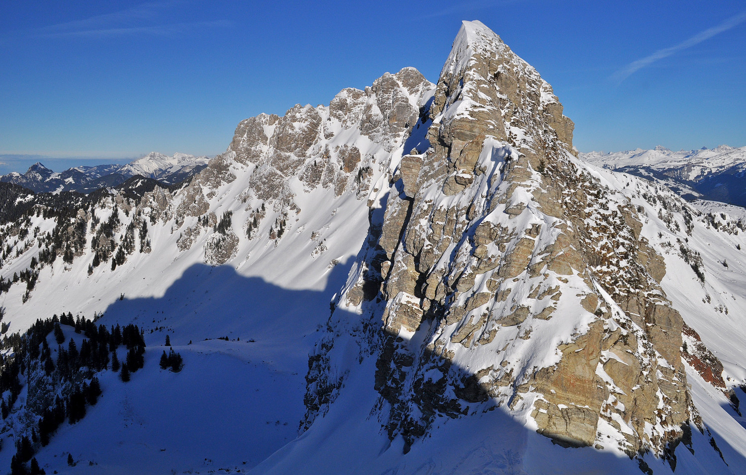 Depuis l'arête qui mène au sommet de Chavasse